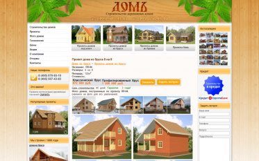 Создание строительного сайта с каталогом домов